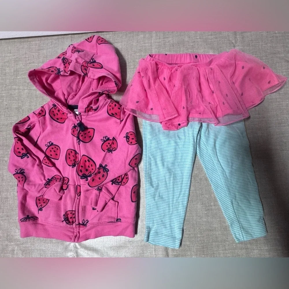 Bundle Baby Girl Romper Gap,pants and sweater Vibrant Pink